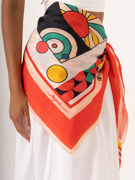 Inconscio – Düşsel Desenli Fular (123x123 cm)