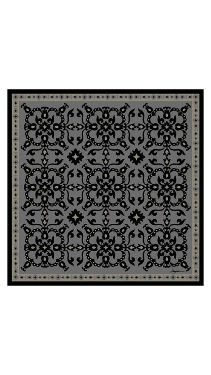 Rose nere  -  123x123 Etnik desenli büyük boy fular