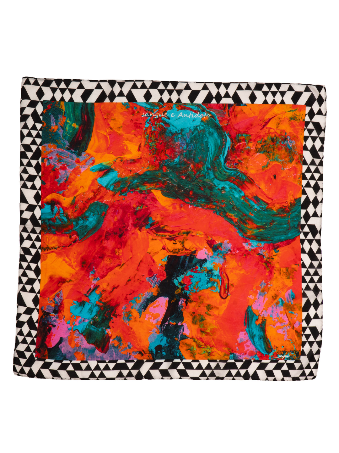 Sangue e Antidoto – Kontrast Desenli Fular (68x68 cm)