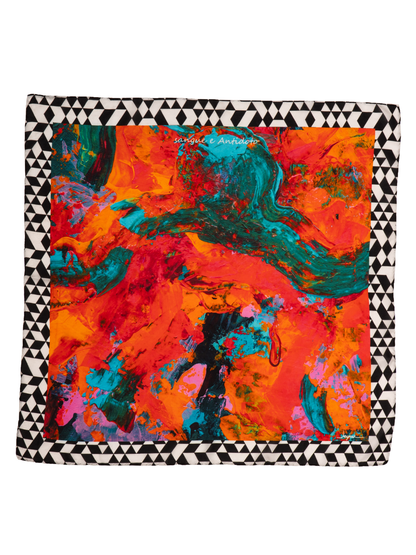 Sangue e Antidoto – Kontrast Desenli Fular (68x68 cm)