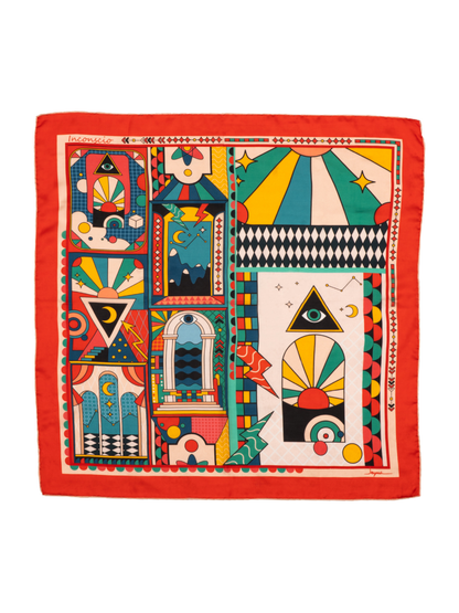 Inconscio – Düşsel Desenli Fular (123x123 cm)