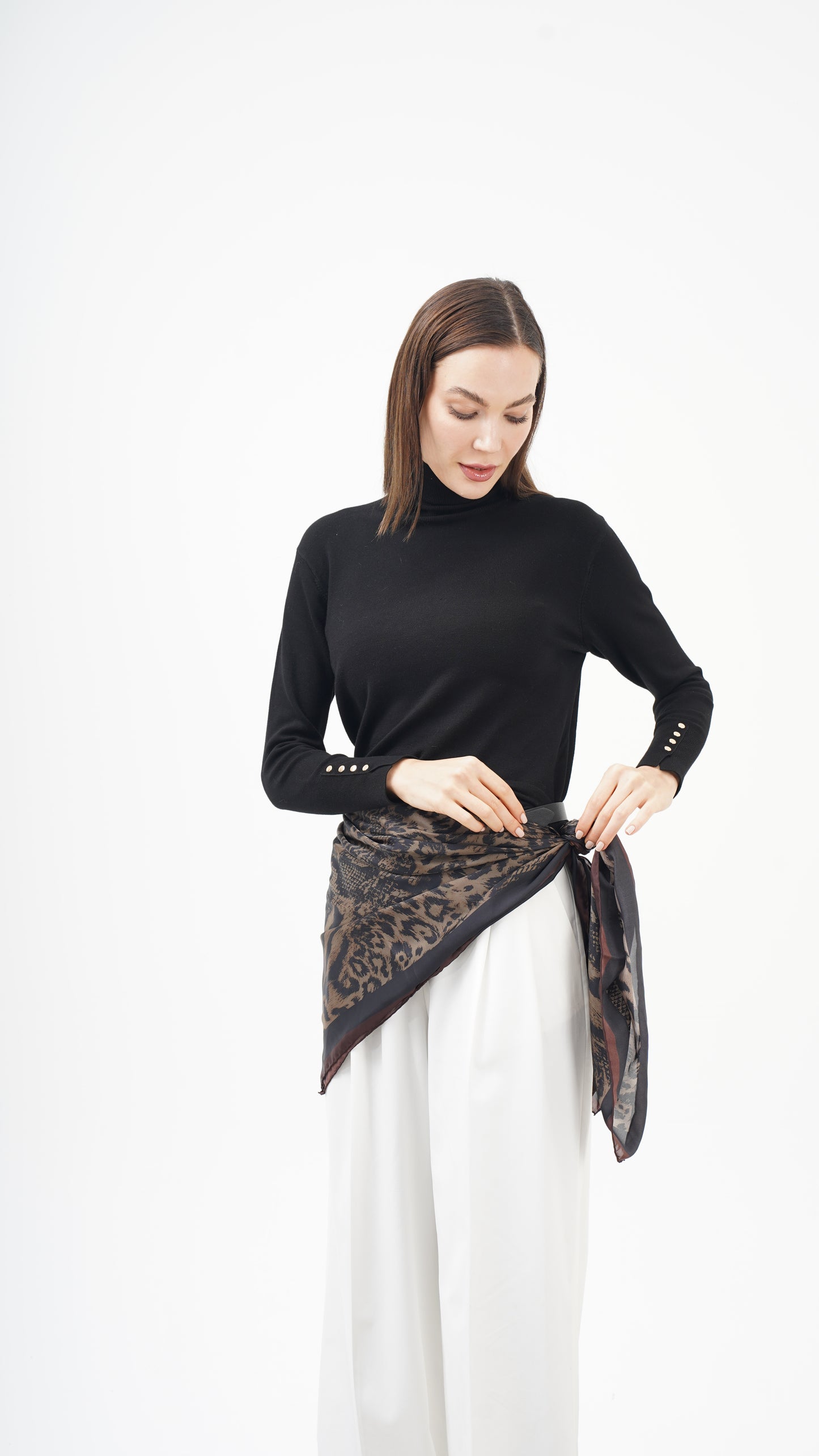 Creatura Nobile | 123x123 Alfa Silk Şal/Fular