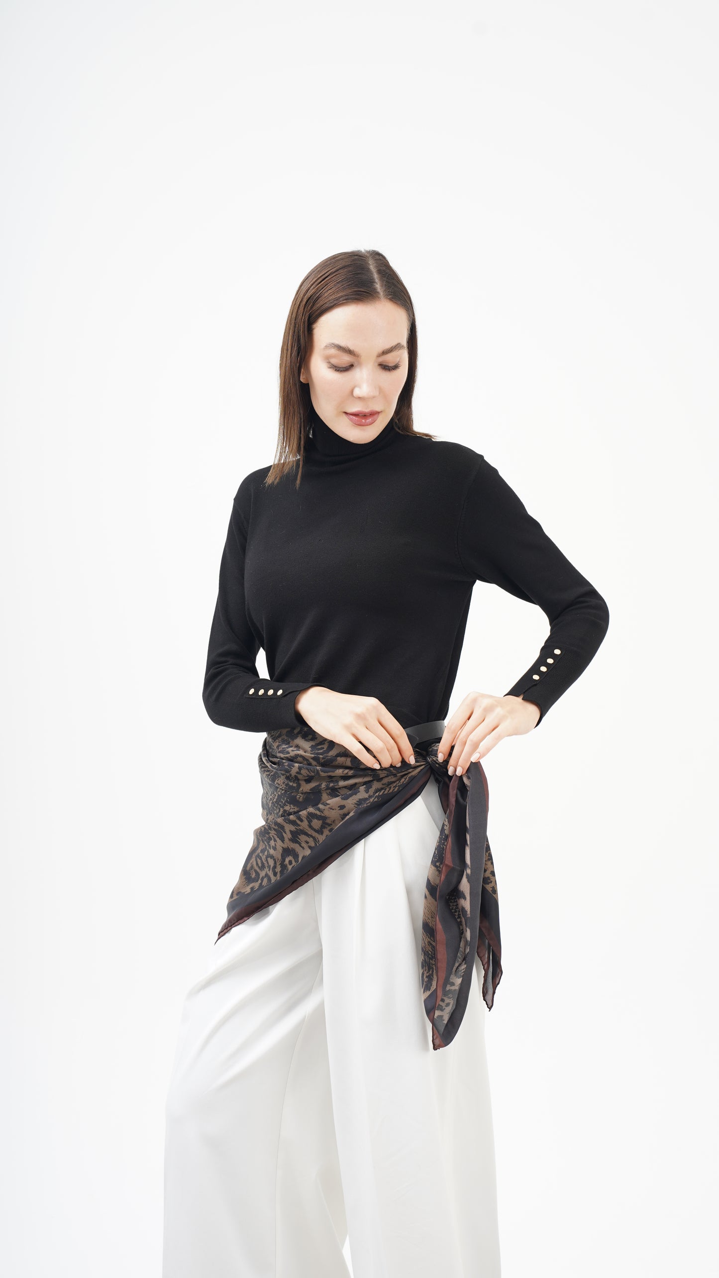 Creatura Nobile | 123x123 Alfa Silk Şal/Fular