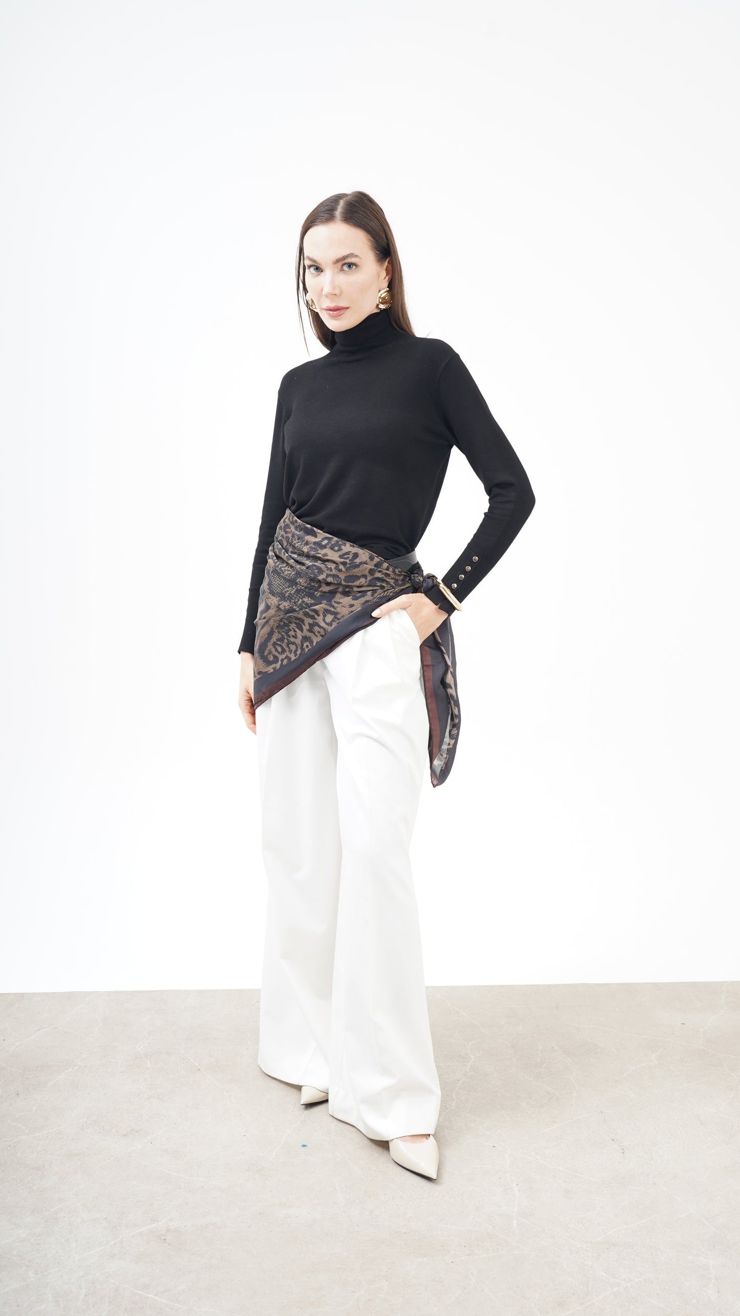 Creatura Nobile | 123x123 Alfa Silk Şal/Fular