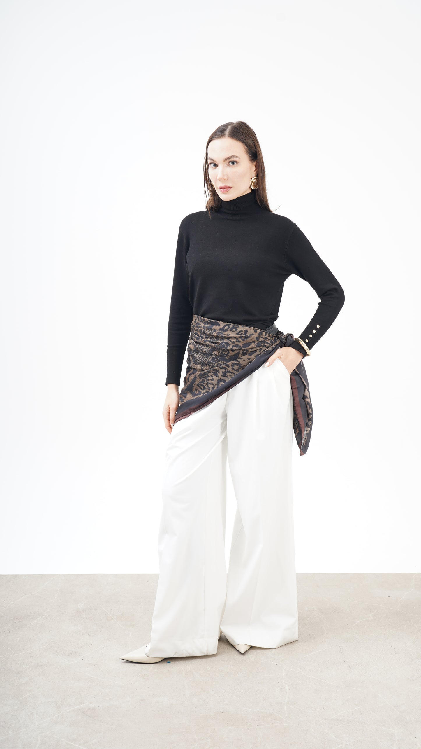 Creatura Nobile | 123x123 Alfa Silk Şal/Fular