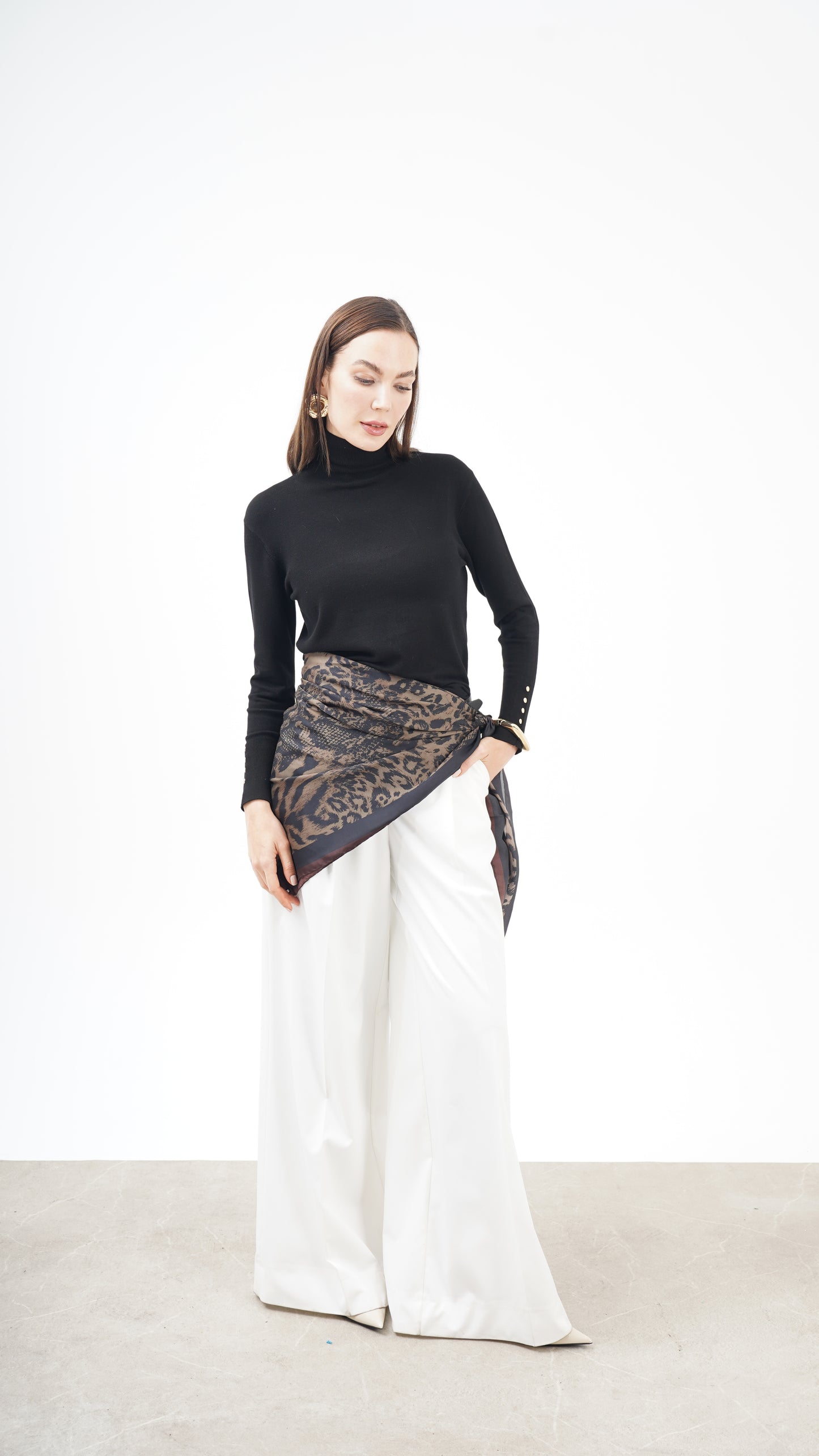 Creatura Nobile | 123x123 Alfa Silk Şal/Fular