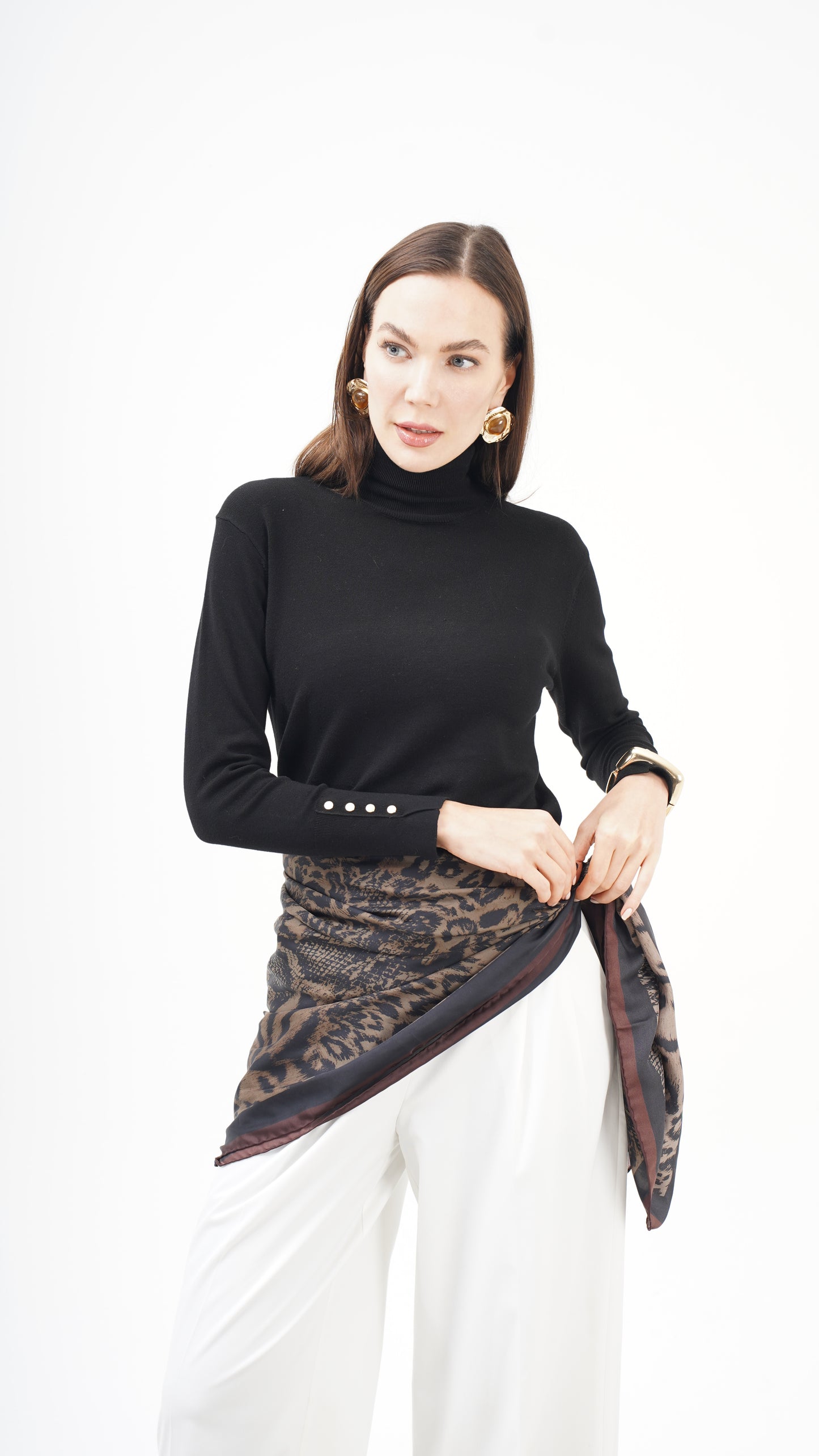 Creatura Nobile | 123x123 Alfa Silk Şal/Fular