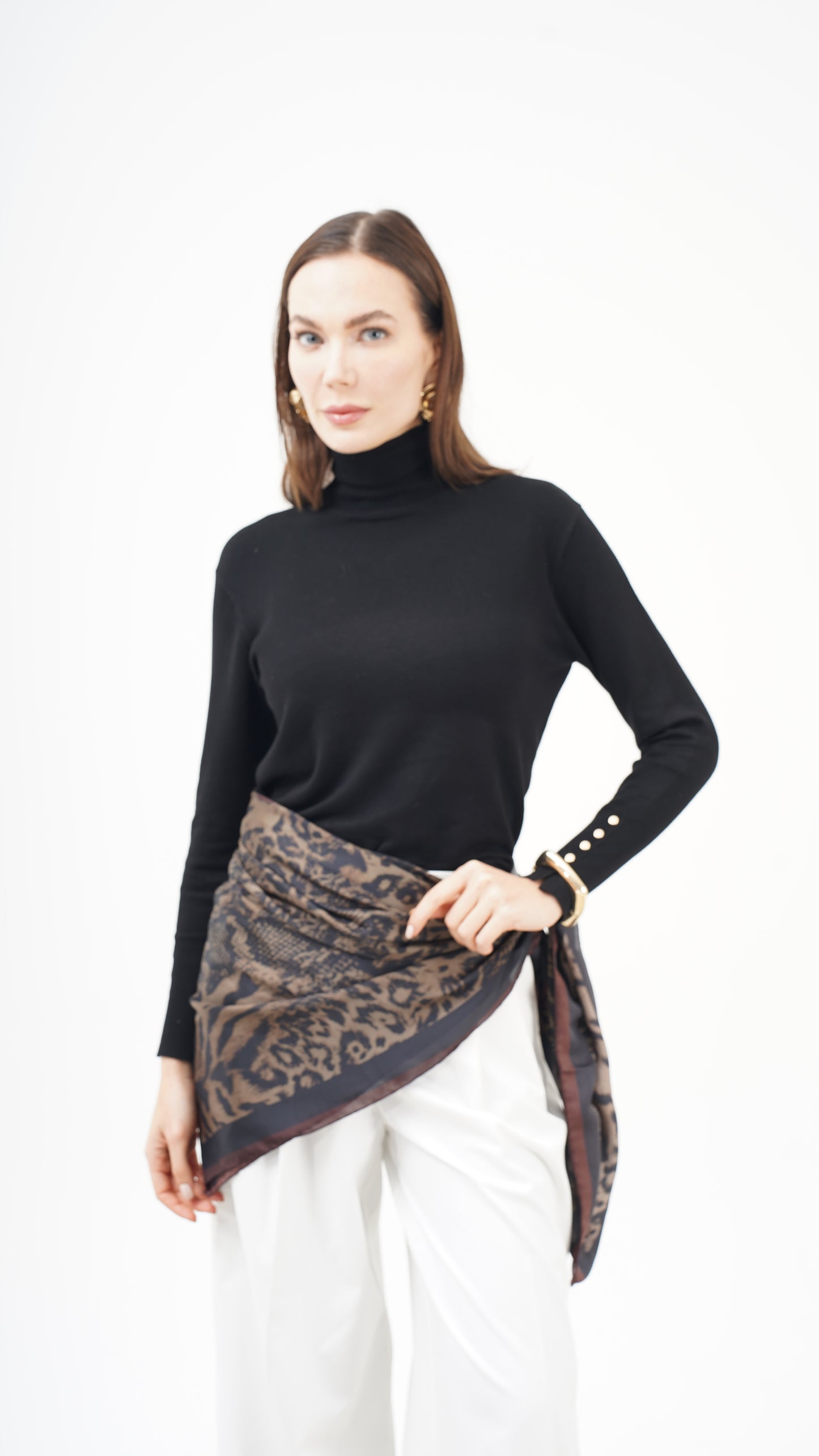 Creatura Nobile | 123x123 Alfa Silk Şal/Fular