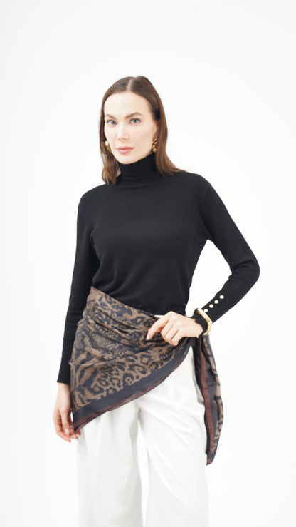 Creatura Nobile | 123x123 Alfa Silk Şal/Fular