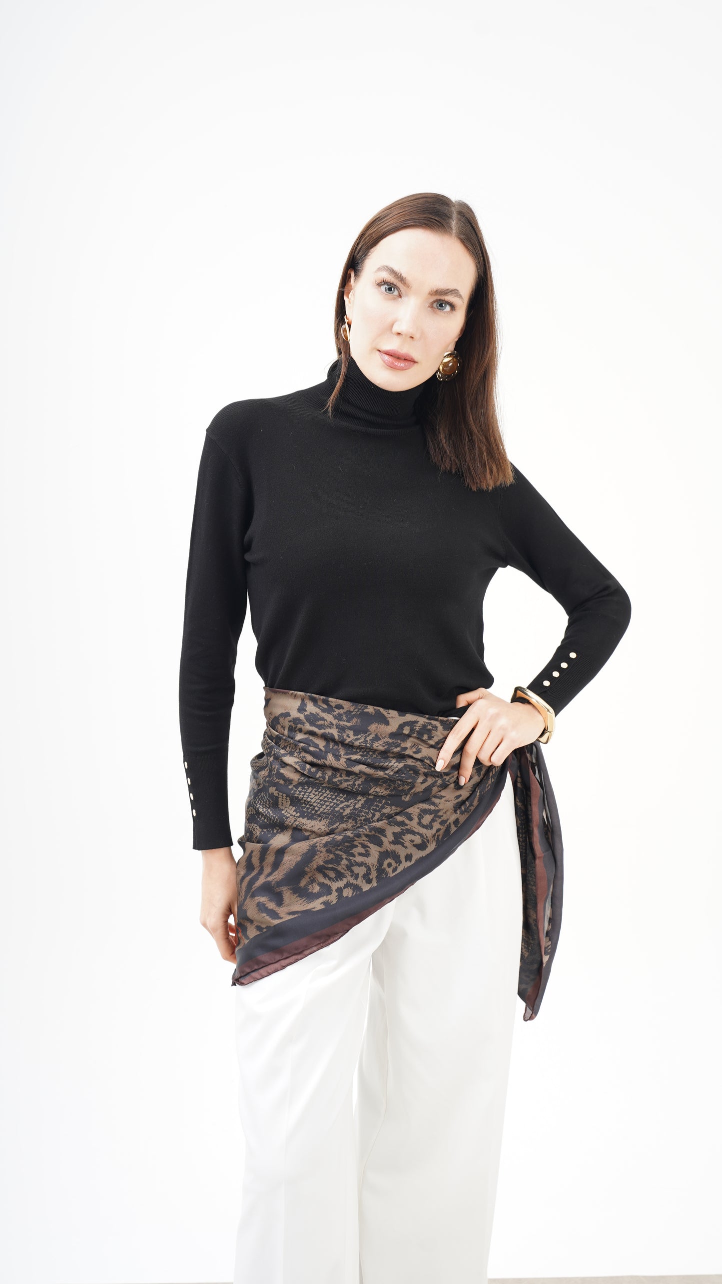 Creatura Nobile | 123x123 Alfa Silk Şal/Fular