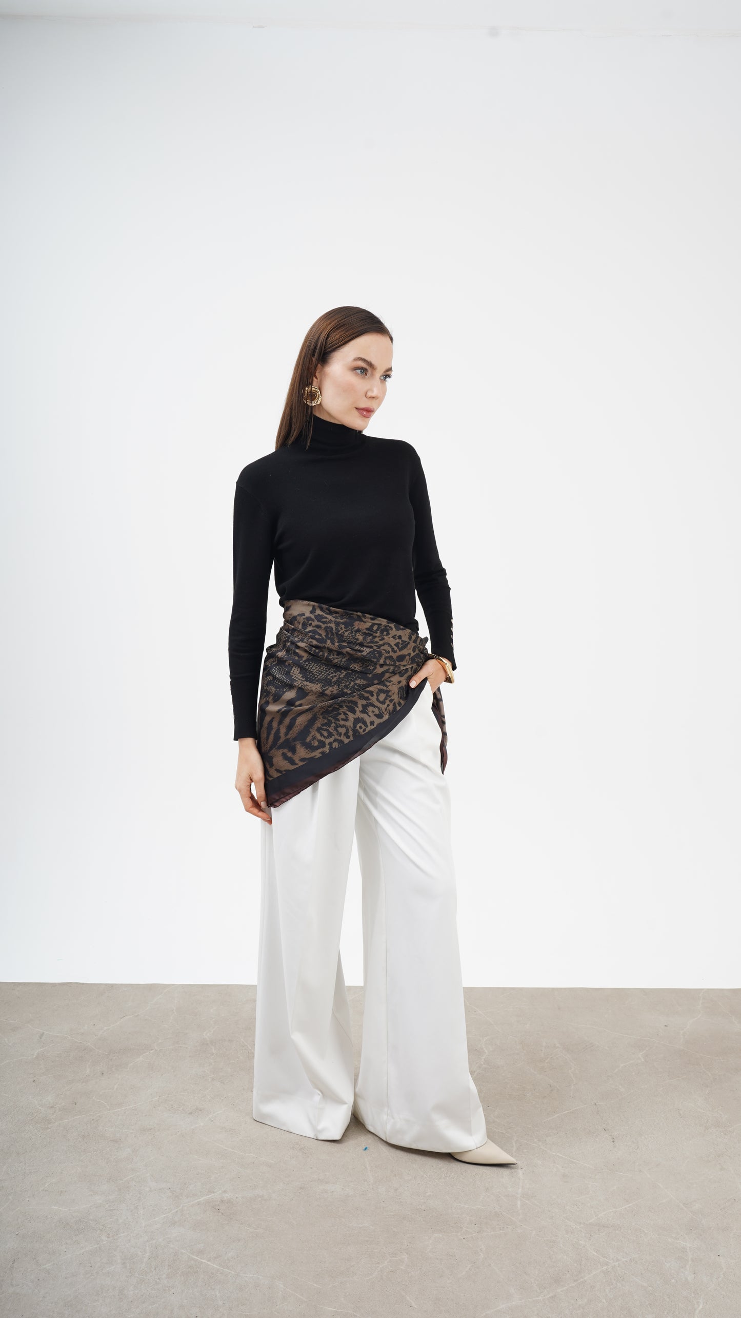 Creatura Nobile | 123x123 Alfa Silk Şal/Fular