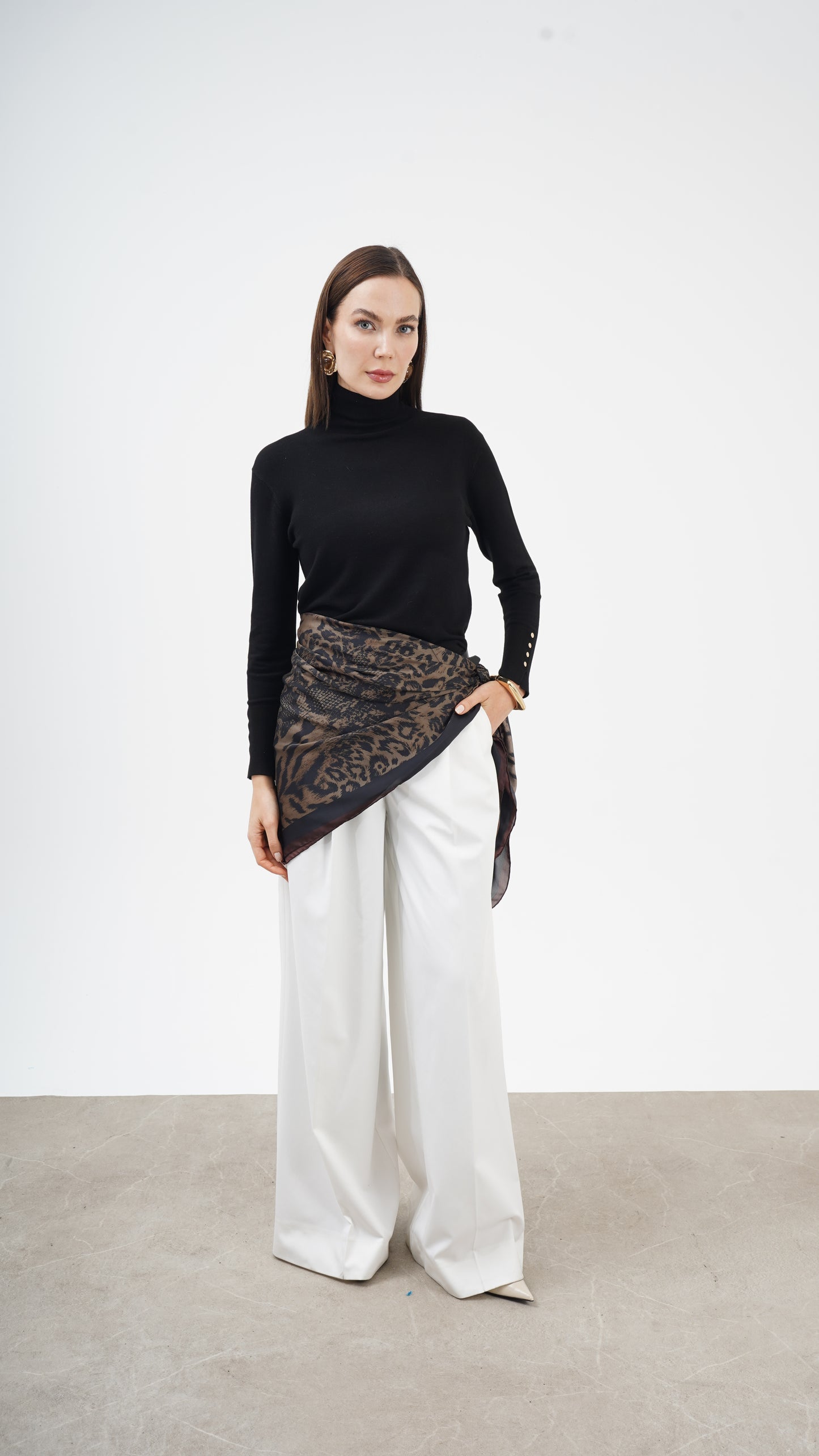 Creatura Nobile | 123x123 Alfa Silk Şal/Fular