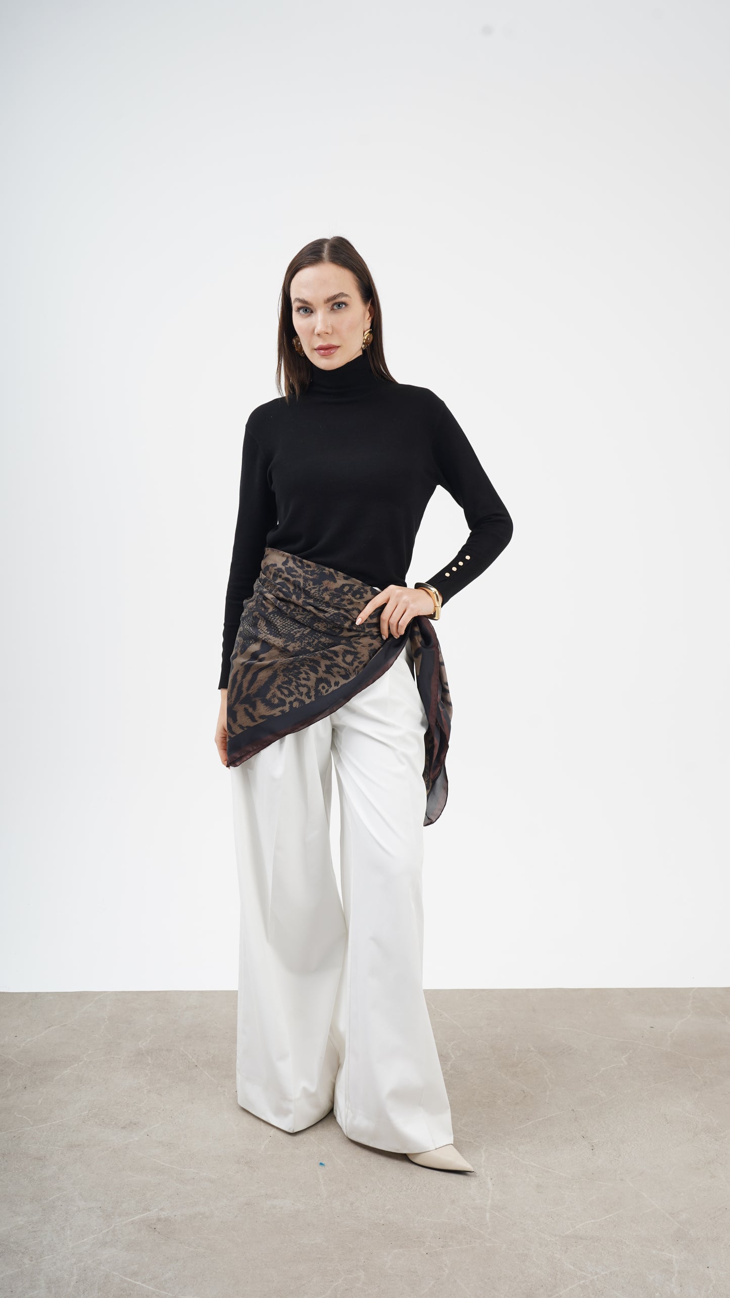 Creatura Nobile | 123x123 Alfa Silk Şal/Fular