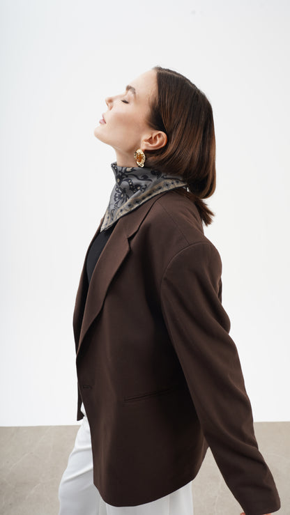 Rose nere 68x68 Etnik desenli orta boy fular