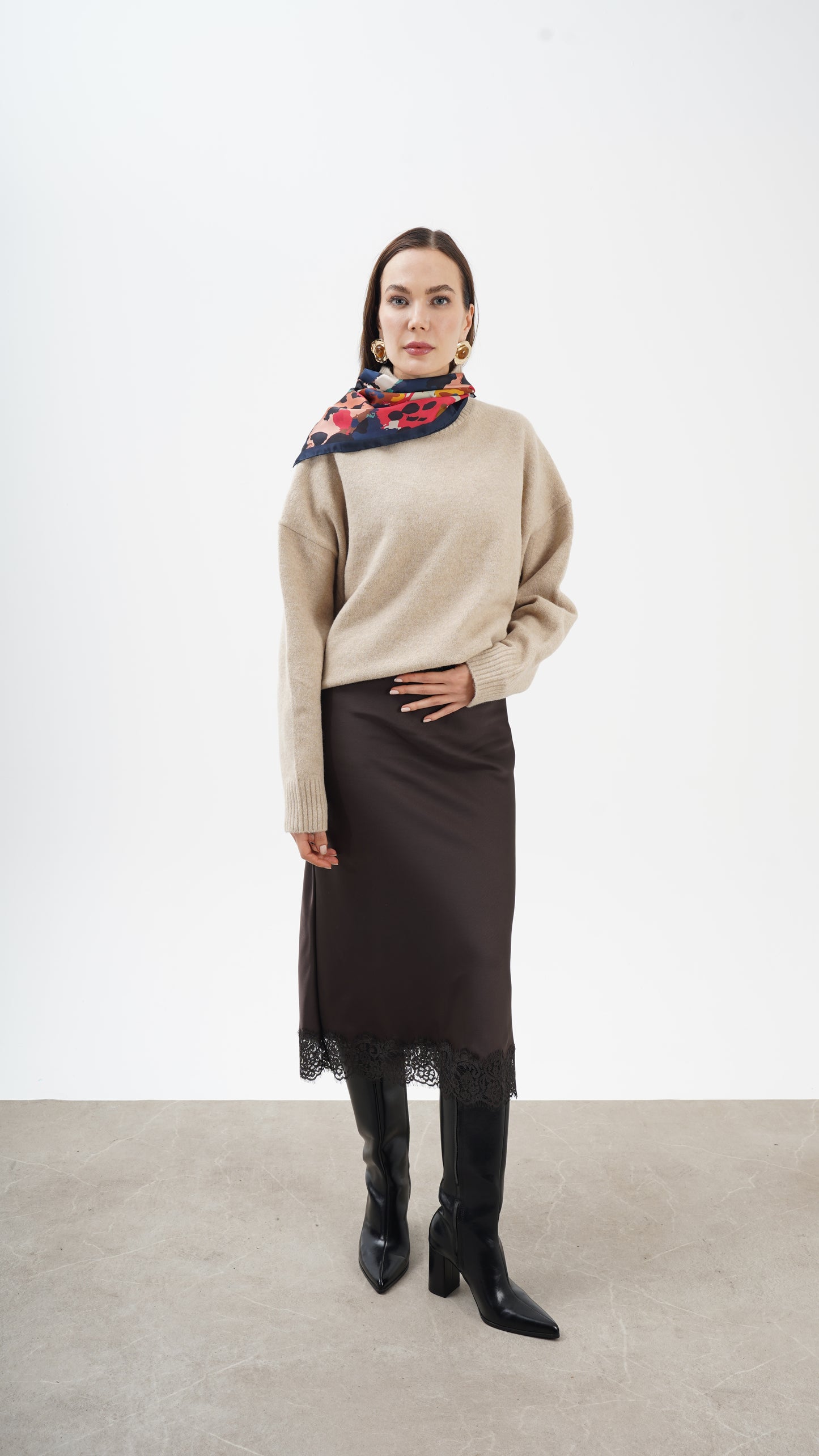 Vento Colorato 68x68 pastel boya desenli orta boy fular