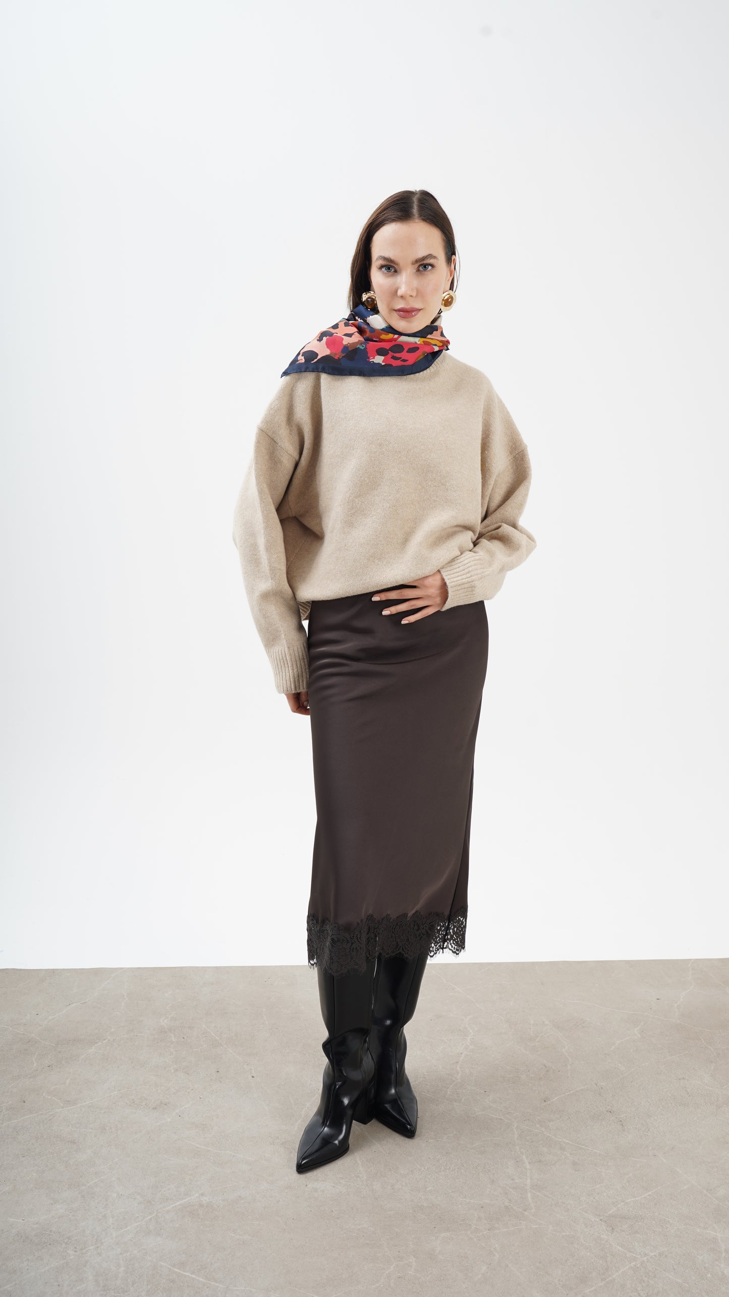 Vento Colorato 68x68 pastel boya desenli orta boy fular