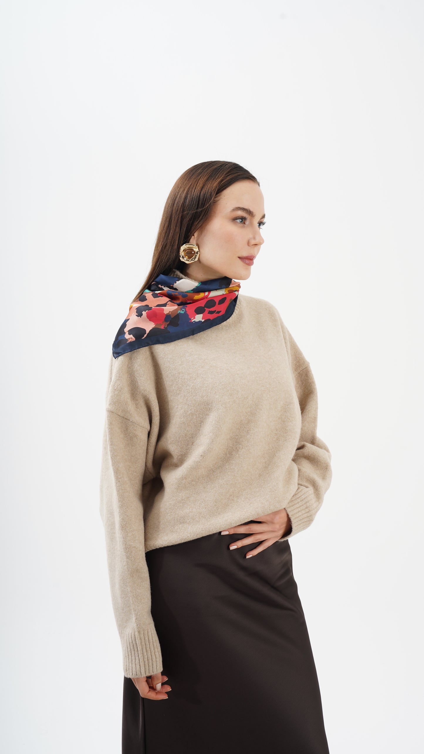 Vento Colorato 68x68 pastel boya desenli orta boy fular