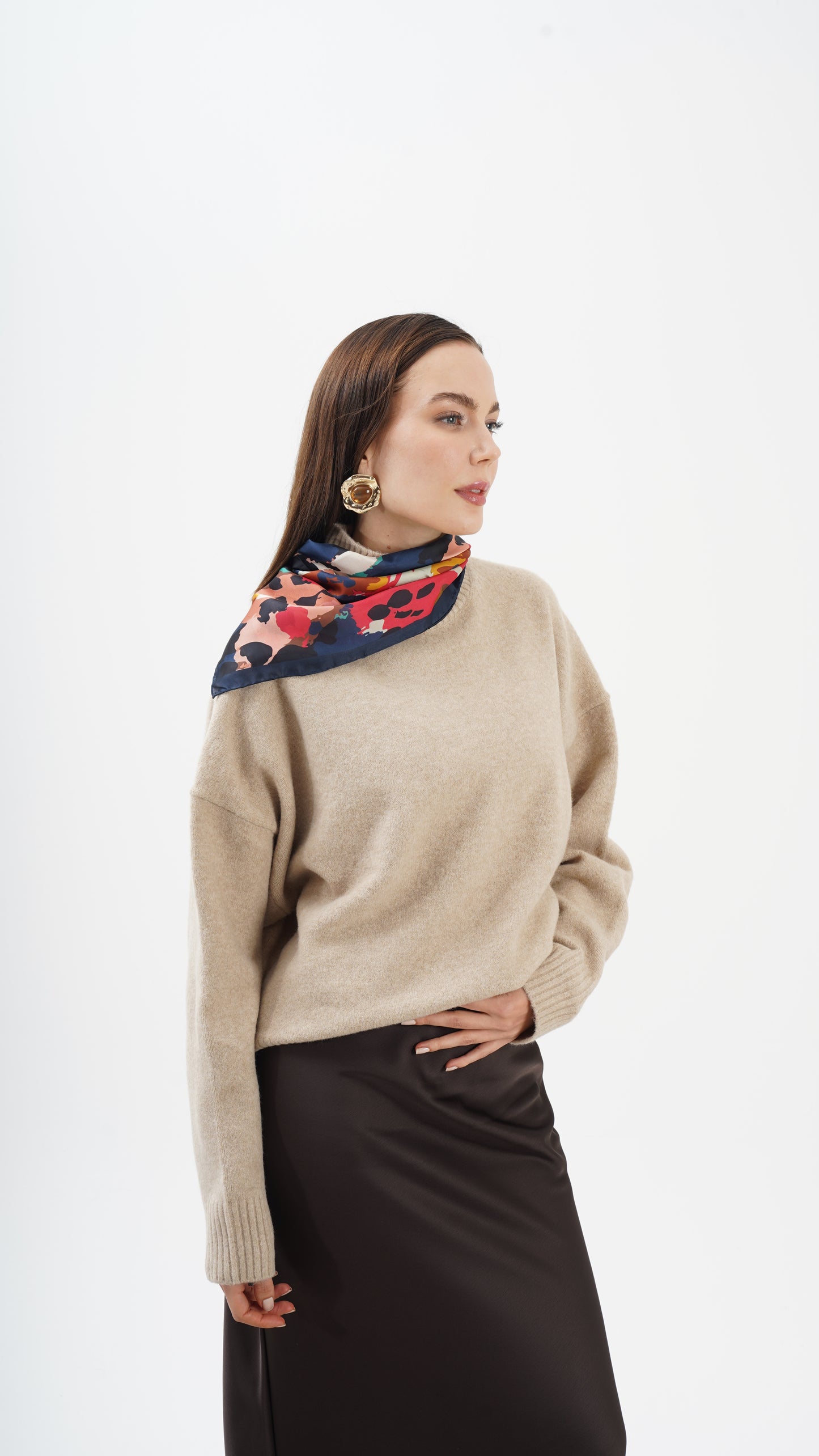 Vento Colorato 68x68 pastel boya desenli orta boy fular