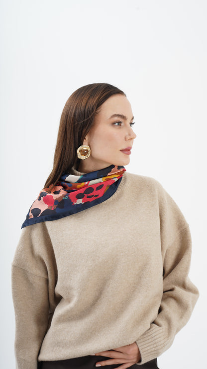 Vento Colorato 68x68 pastel boya desenli orta boy fular