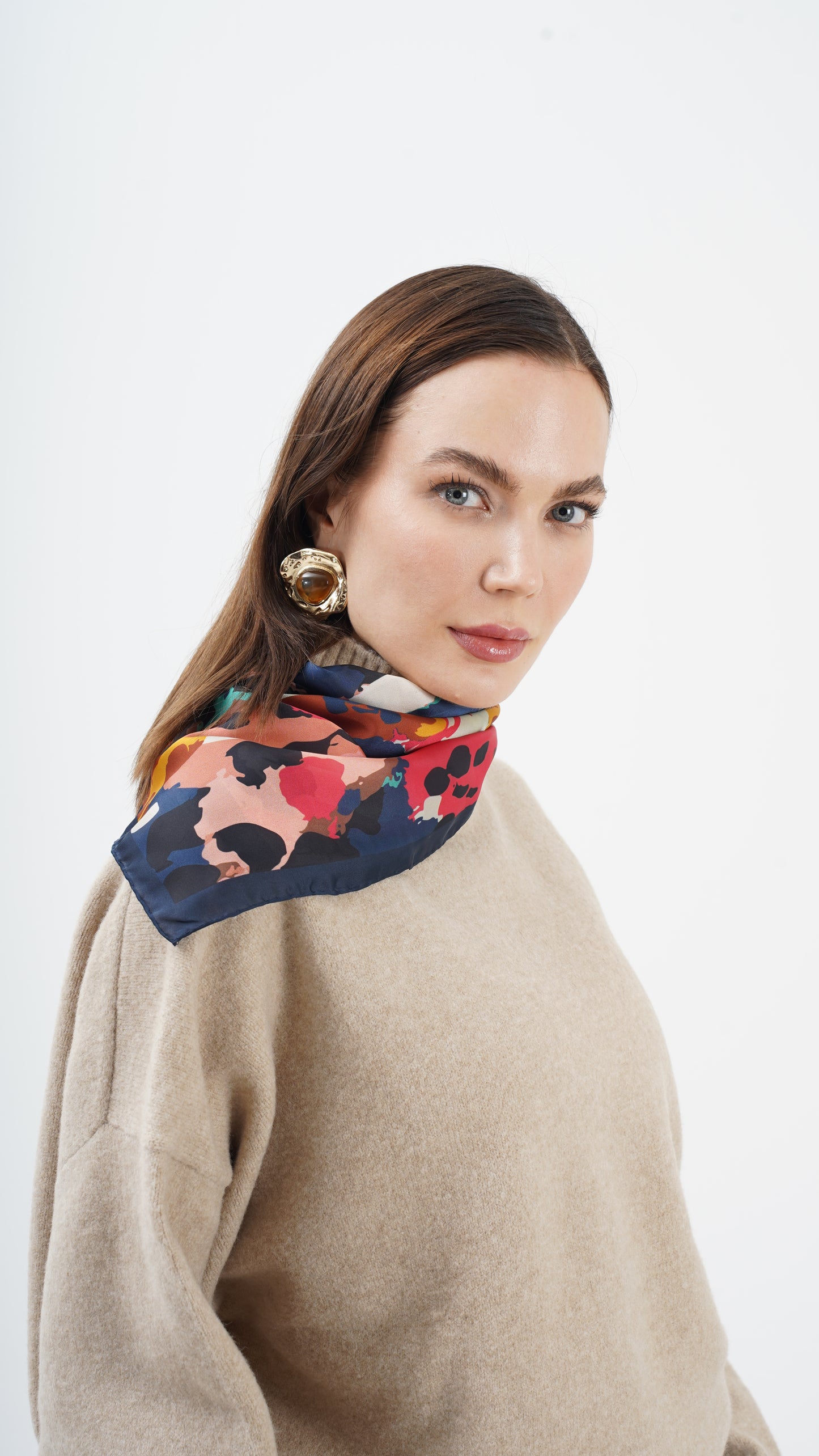 Vento Colorato 68x68 pastel boya desenli orta boy fular