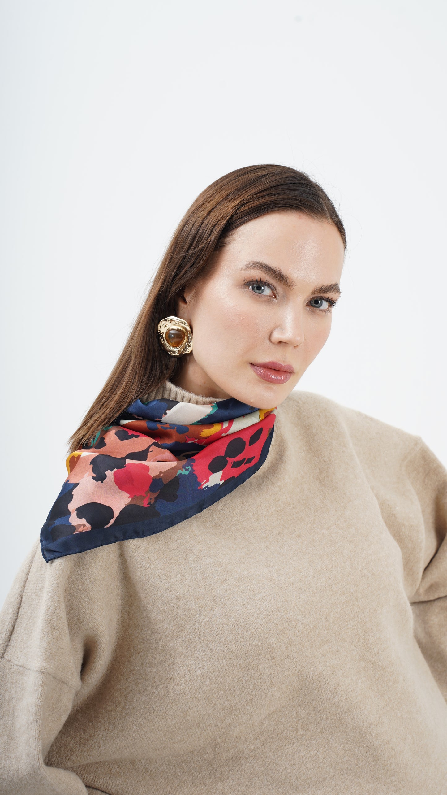 Vento Colorato 68x68 pastel boya desenli orta boy fular