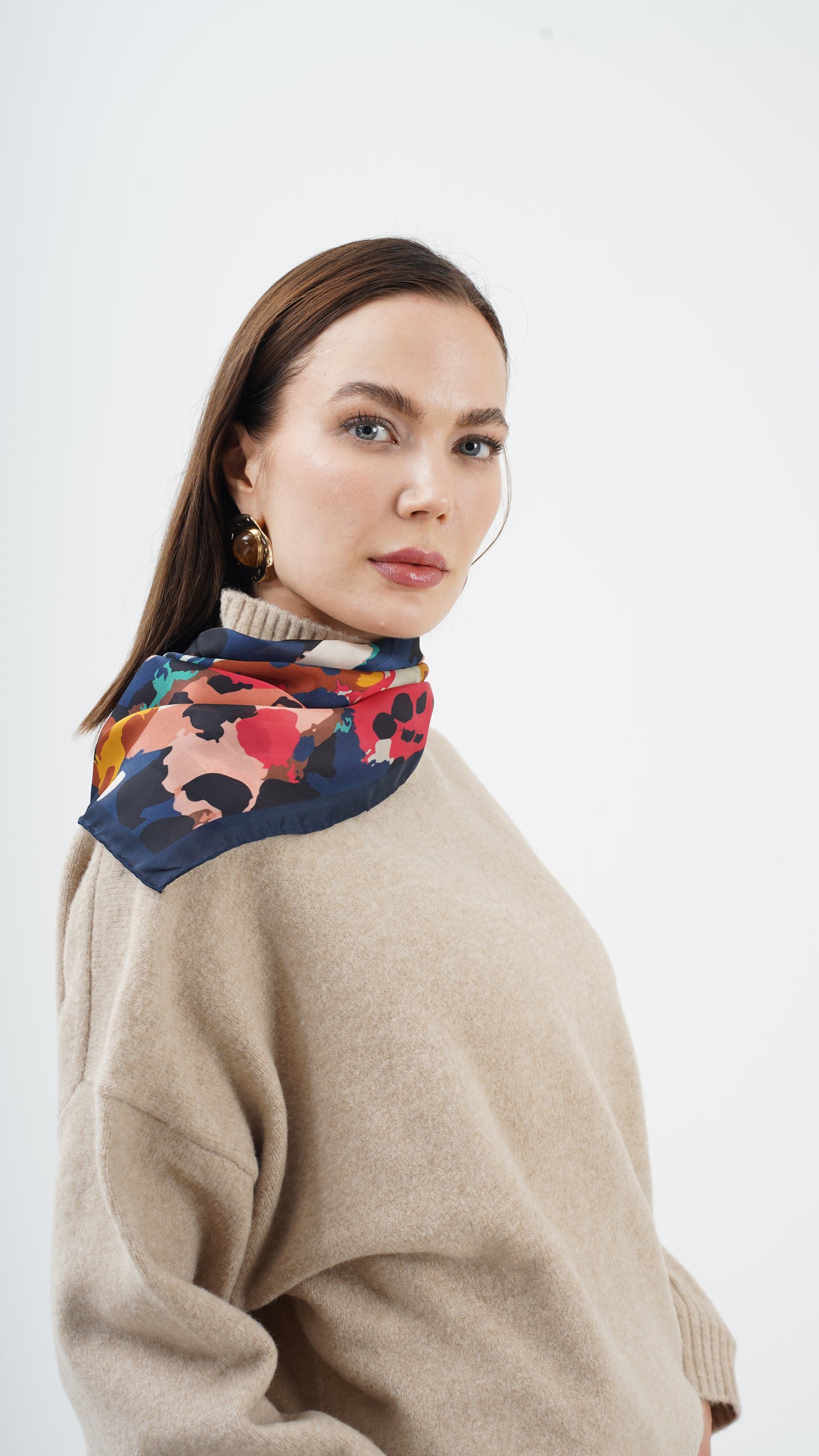 Vento Colorato 68x68 pastel boya desenli orta boy fular