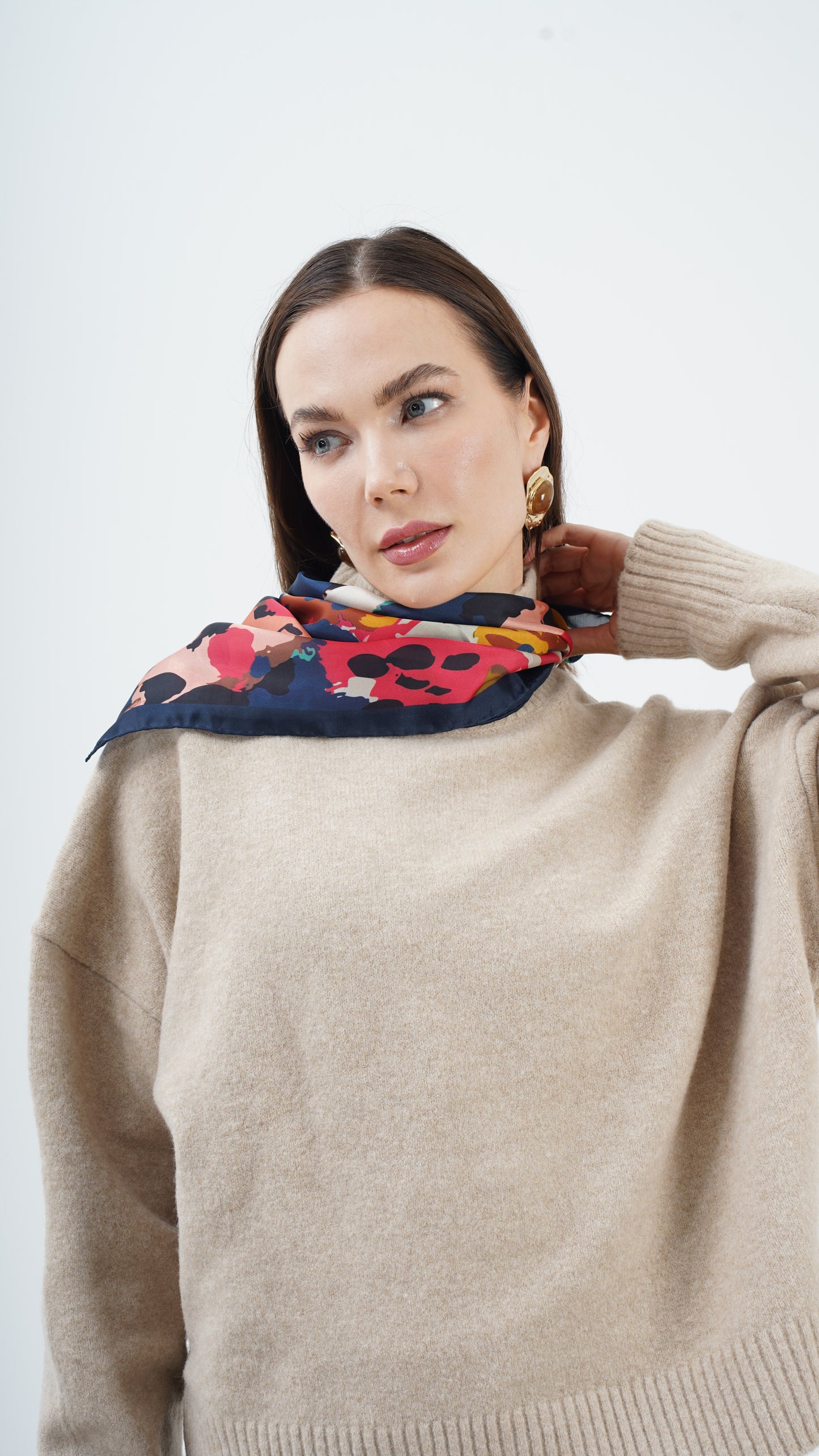 Vento Colorato 68x68 pastel boya desenli orta boy fular