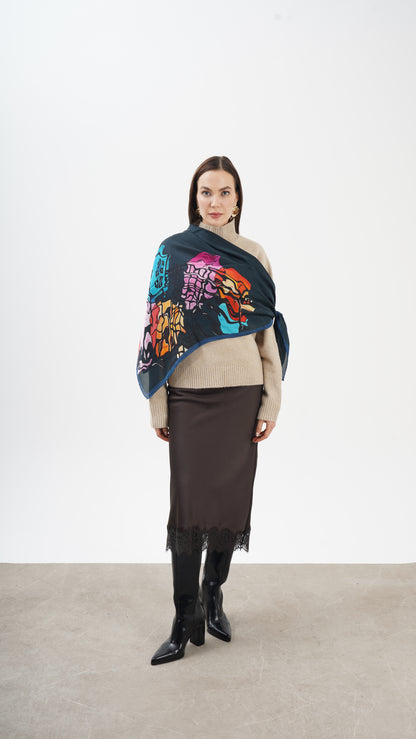 Spazio 123x123 - büyük boy  şal