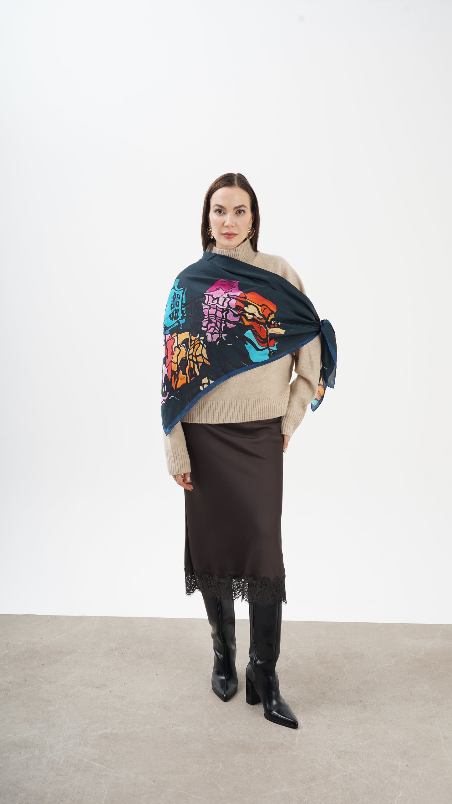 Spazio 123x123 - büyük boy  şal