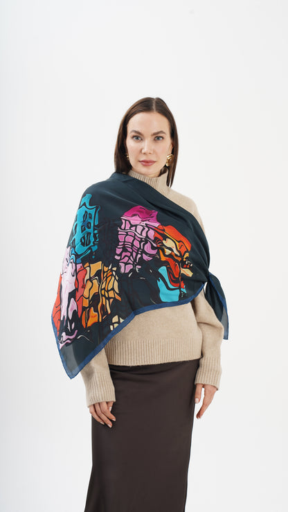 Spazio 123x123 - büyük boy  şal