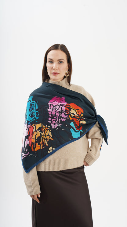 Spazio 123x123 - büyük boy  şal