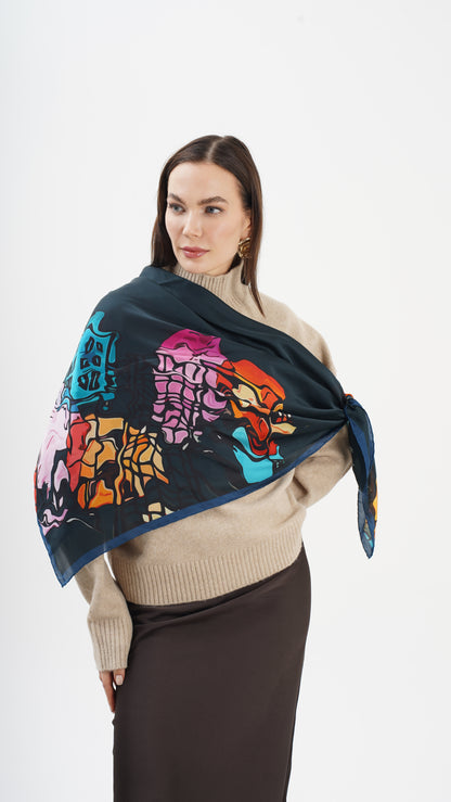 Spazio 123x123 - büyük boy  şal