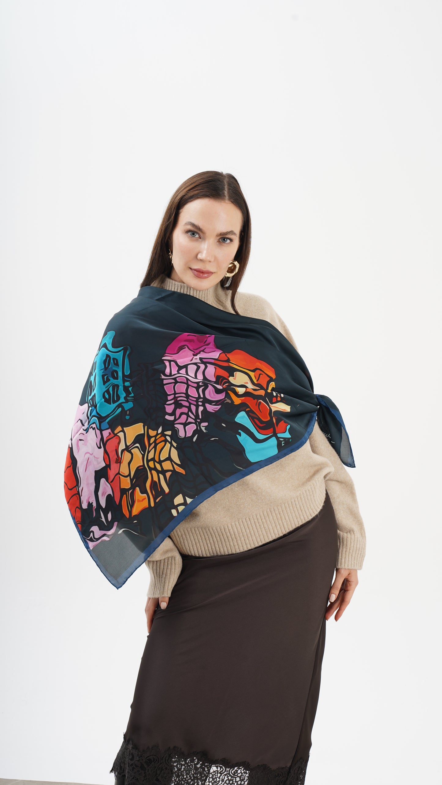 Spazio 123x123 - büyük boy  şal