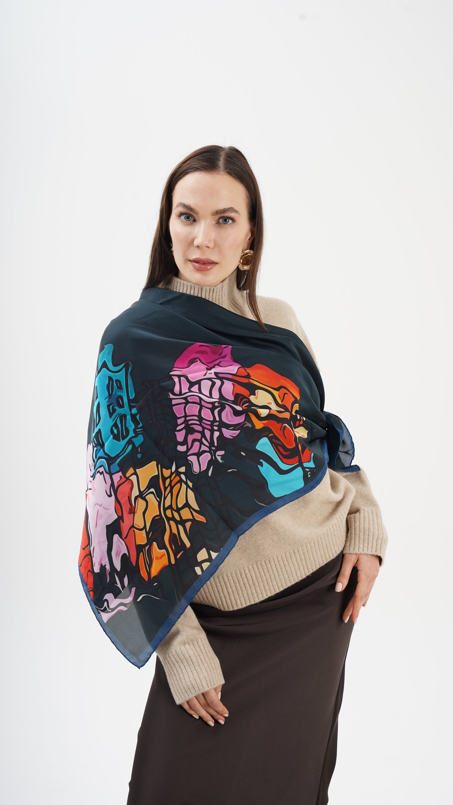 Spazio 123x123 - büyük boy  şal