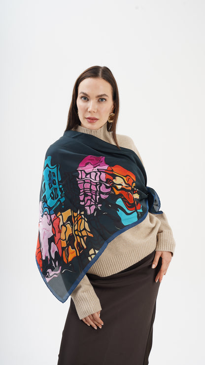 Spazio 123x123 - büyük boy  şal