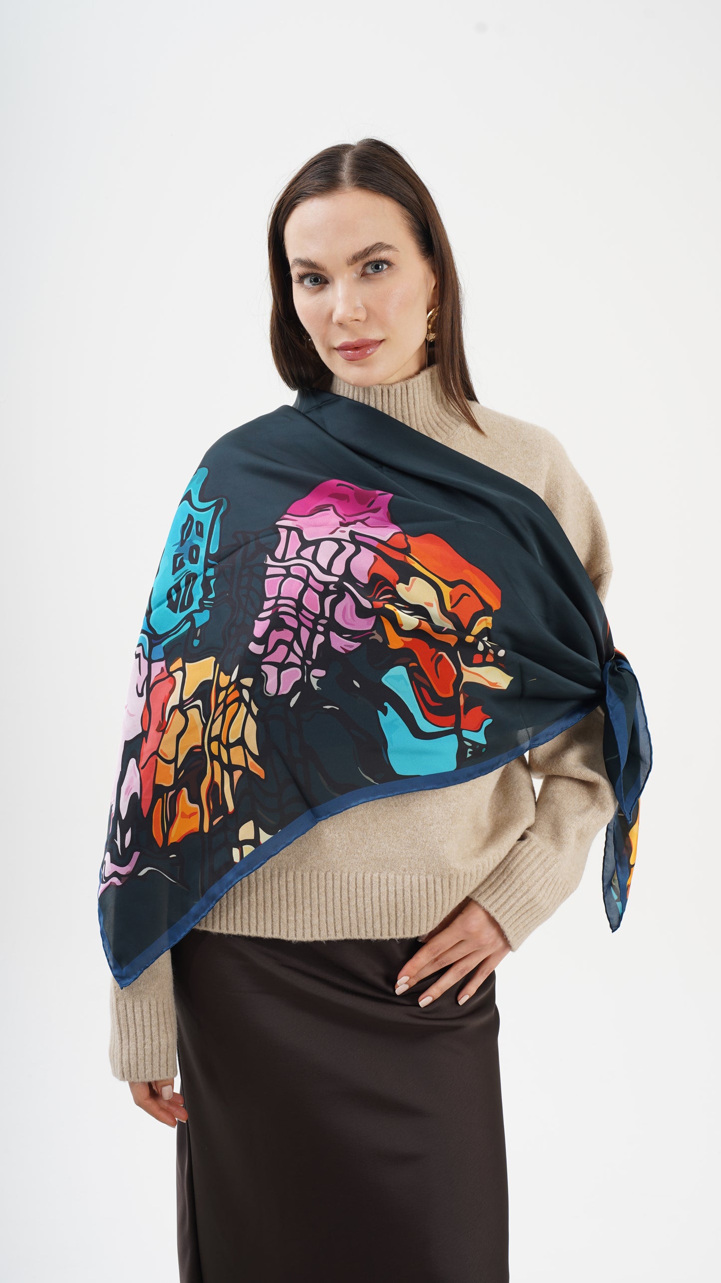 Spazio 123x123 - büyük boy  şal