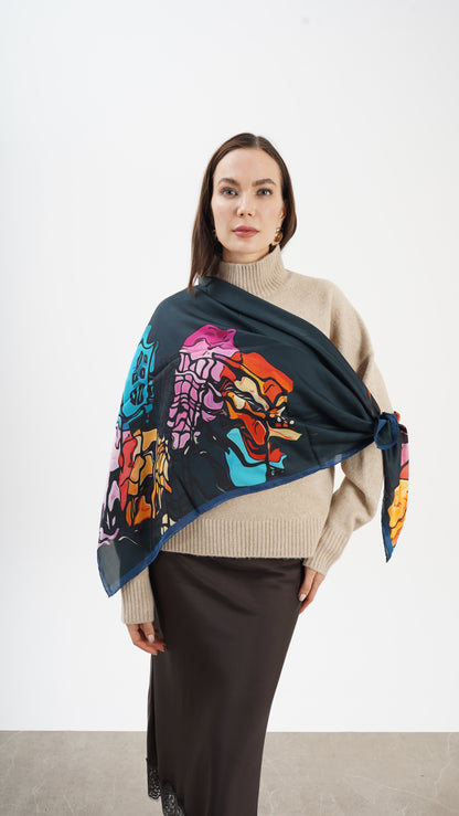 Spazio 123x123 - büyük boy  şal