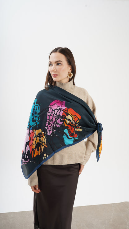 Spazio 123x123 - büyük boy  şal