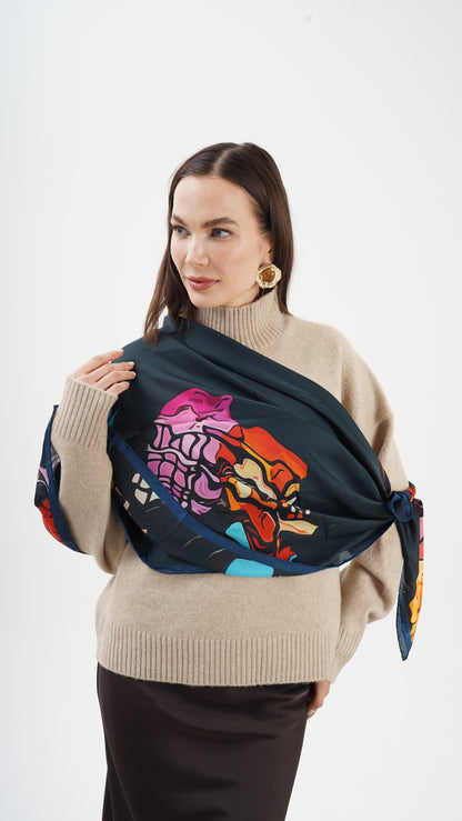 Spazio 123x123 - büyük boy  şal