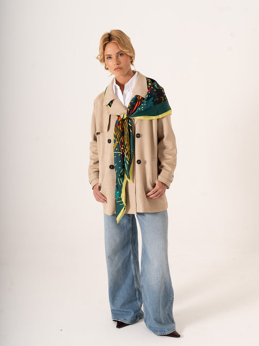 L’Indecisione – Soyut ve Duygusal Temalı Fular (123x123 cm)