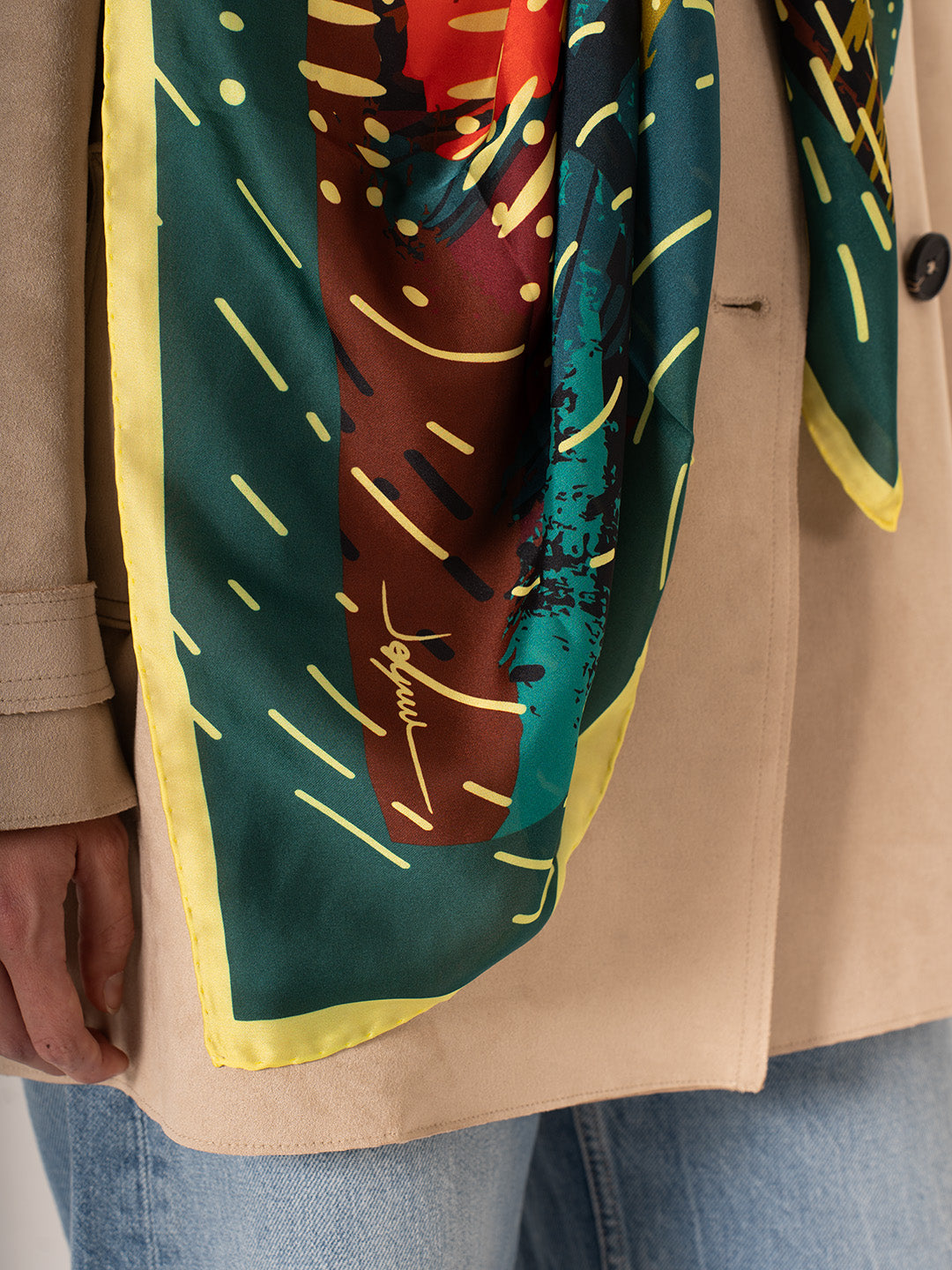 L’Indecisione – Soyut ve Duygusal Temalı Fular (123x123 cm)