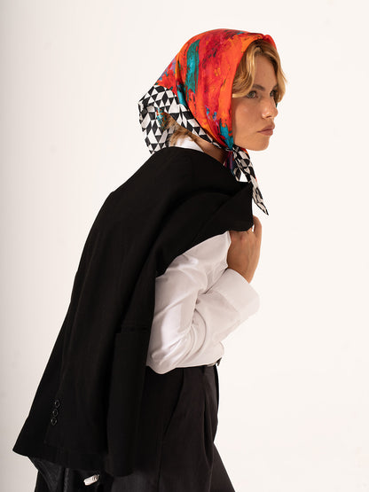 Sangue e Antidoto – Kontrast Desenli Fular (68x68 cm)