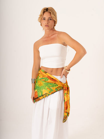 Gli Alberi Piangenti – Melankolik Doğa Temalı Fular (123x123 cm)