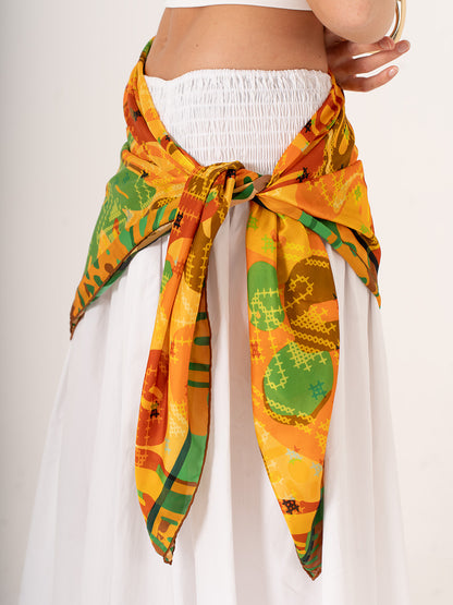 Gli Alberi Piangenti – Melankolik Doğa Temalı Fular (123x123 cm)