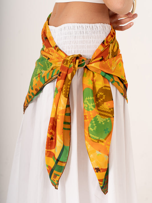 Gli Alberi Piangenti – Melankolik Doğa Temalı Fular (123x123 cm)