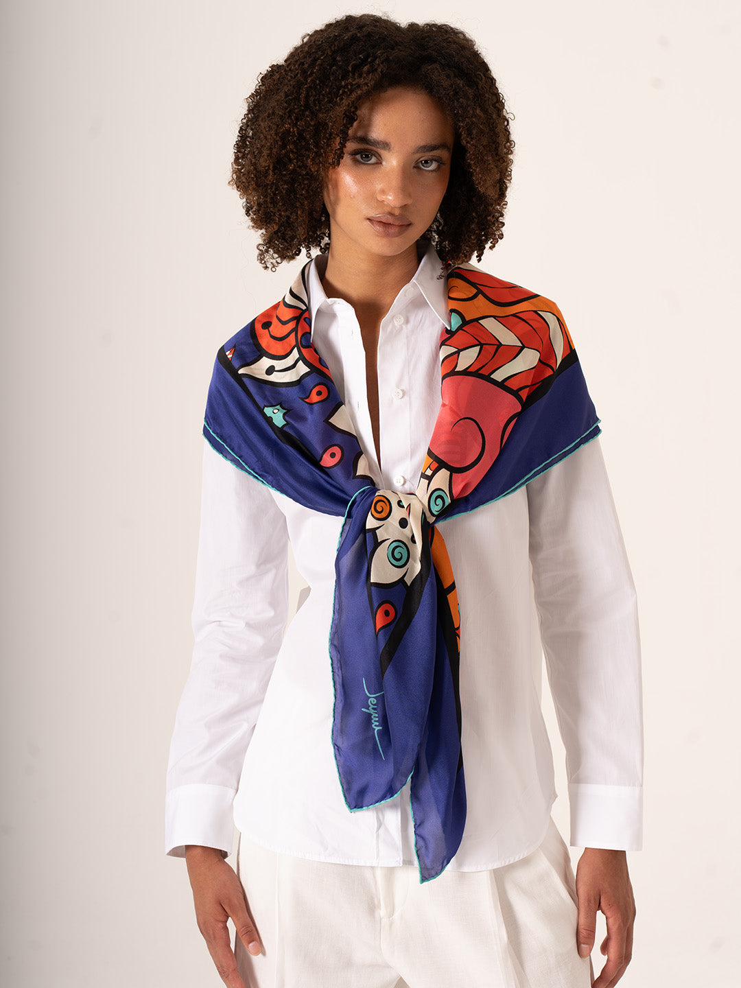 Festival d’Arte – Renkli Sanat Temalı Fular (123x123 cm)