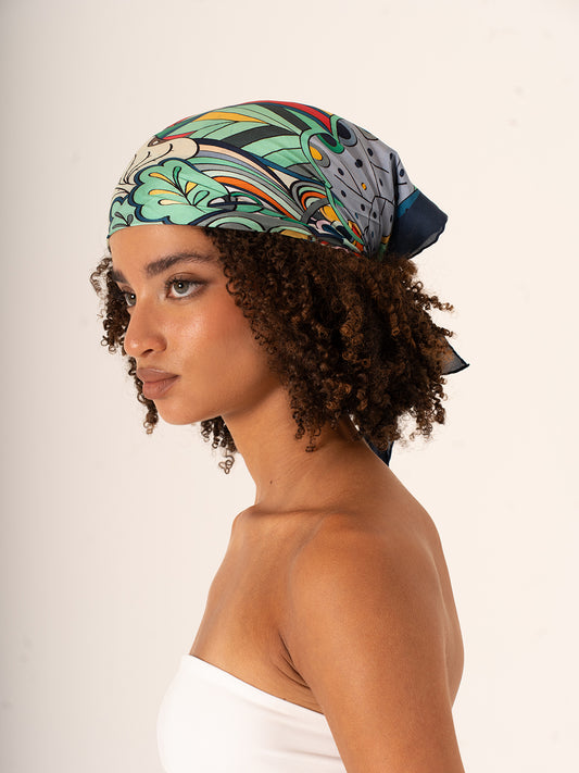 Festival dei Fiori – Çiçek Desenli Fular (68x68 cm)