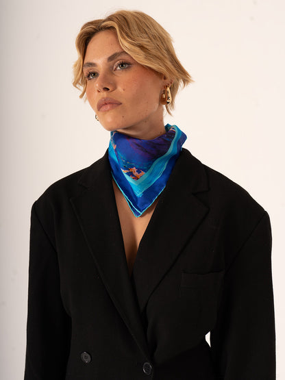 La Costa Blu – Akdeniz Esintili Fular (68x68 cm)