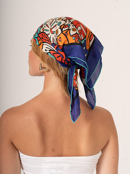 Festival d’Arte – Renkli Sanat Temalı Fular (68x68 cm)