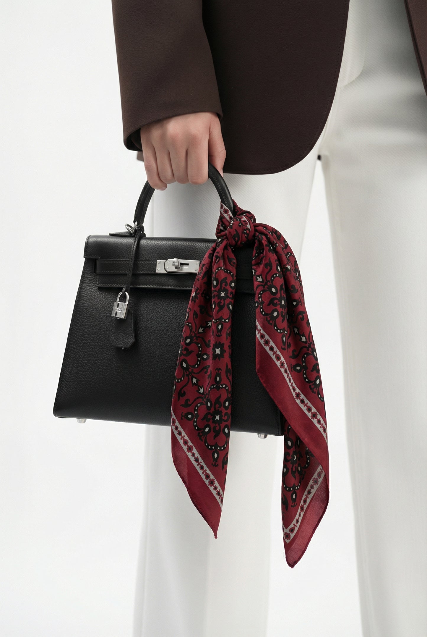 Rose Bordeaux - 68x68 orta boy bordo fular